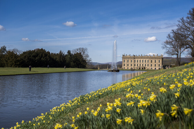 south front with emperor fountain Chatsworth estate