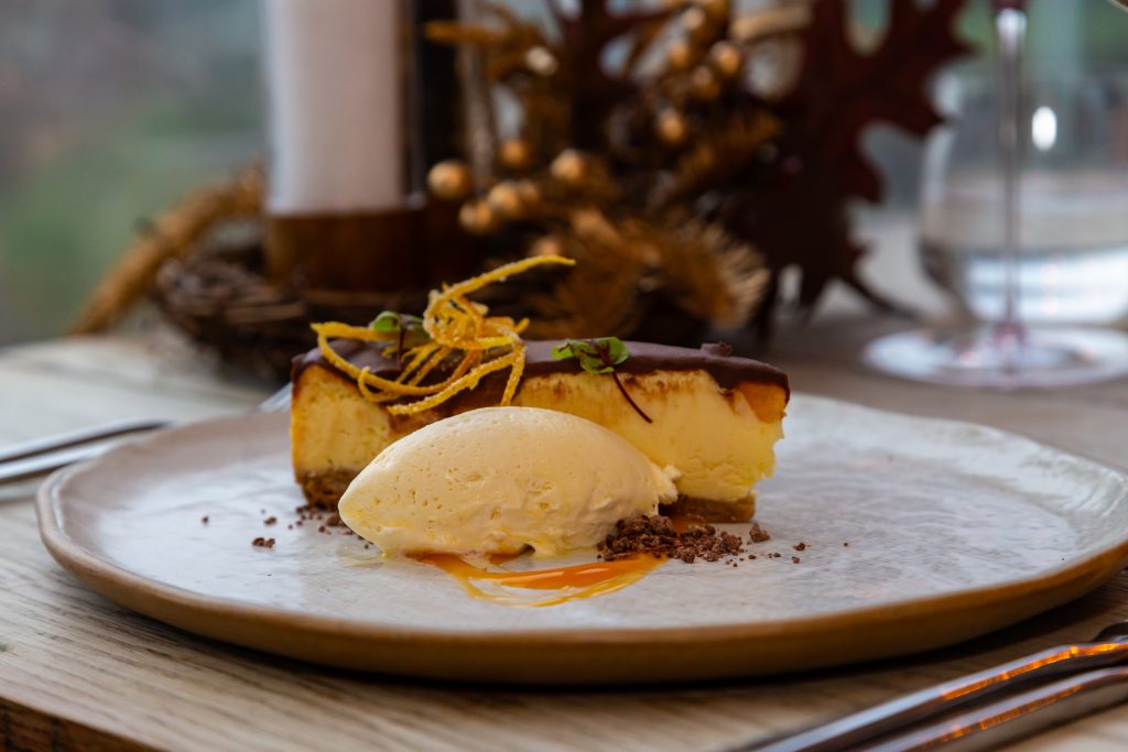 Festive dessert cheesecake